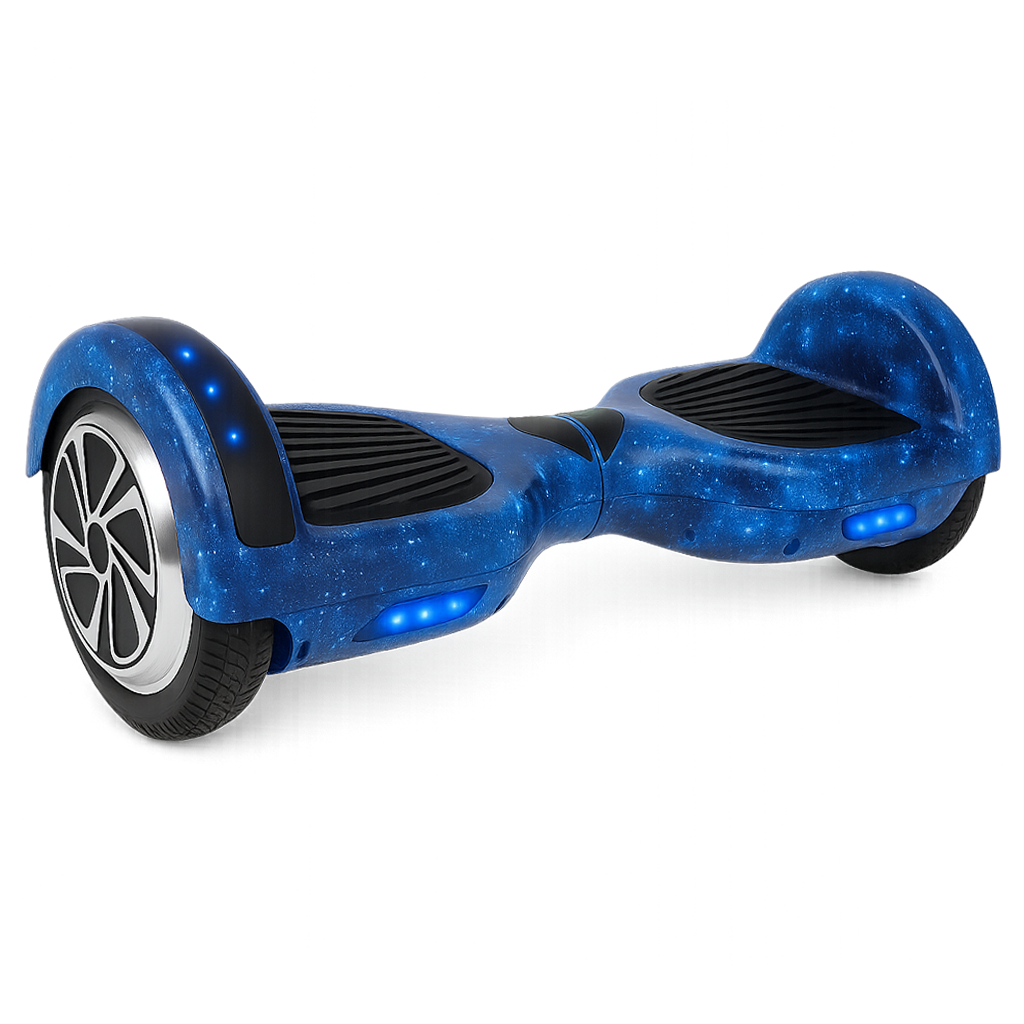 Skate Elétrico Hoverboard 6,5 Polegadas - Estampa Azul Galaxia e Conexão Bluetooth