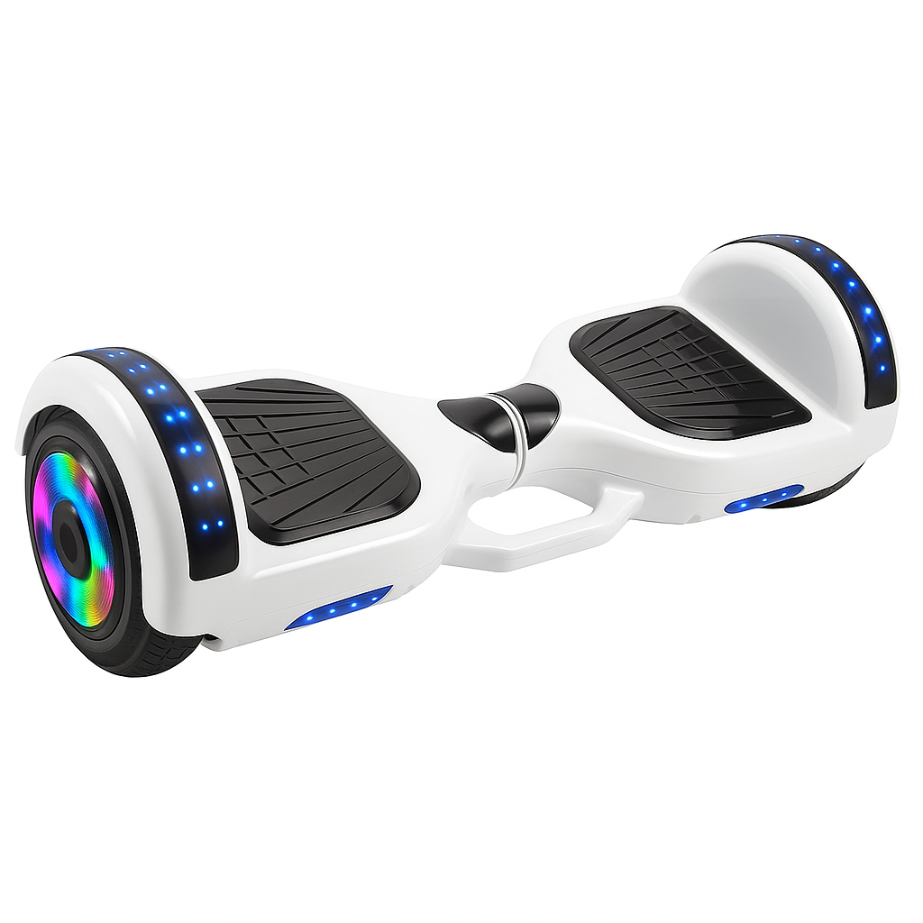 Skate Elétrico Hoverboard 6,5 Polegadas - Conexão Bluetooth e LEDs