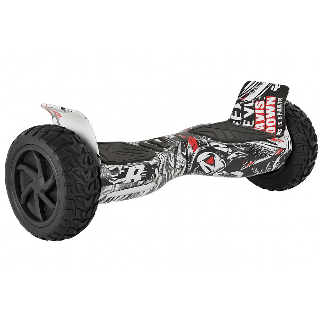 Hoverboard 8,5 Offroad com Bluetooth e LED - Estampa Branco Rock