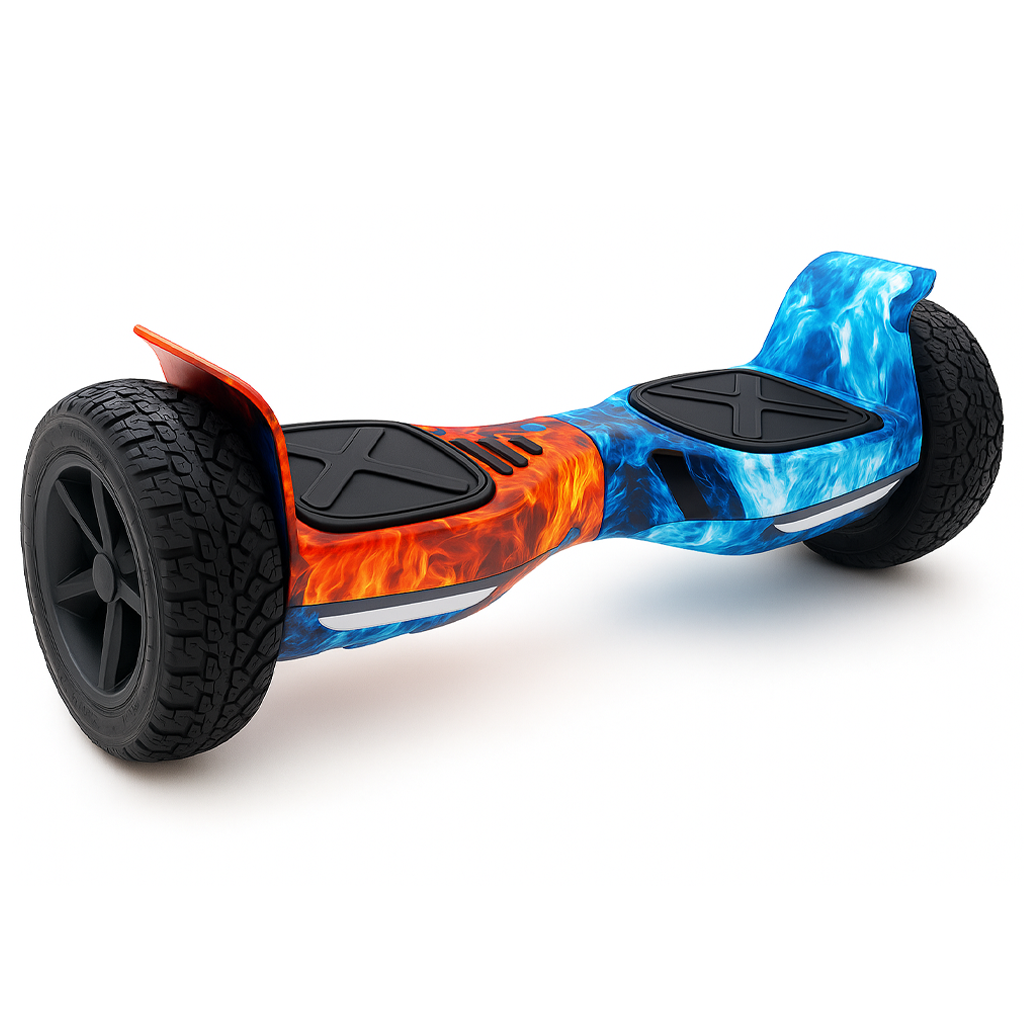 Hoverboard 8,5 Offroad com Bluetooth e LED - Estampa Fogo e Gelo