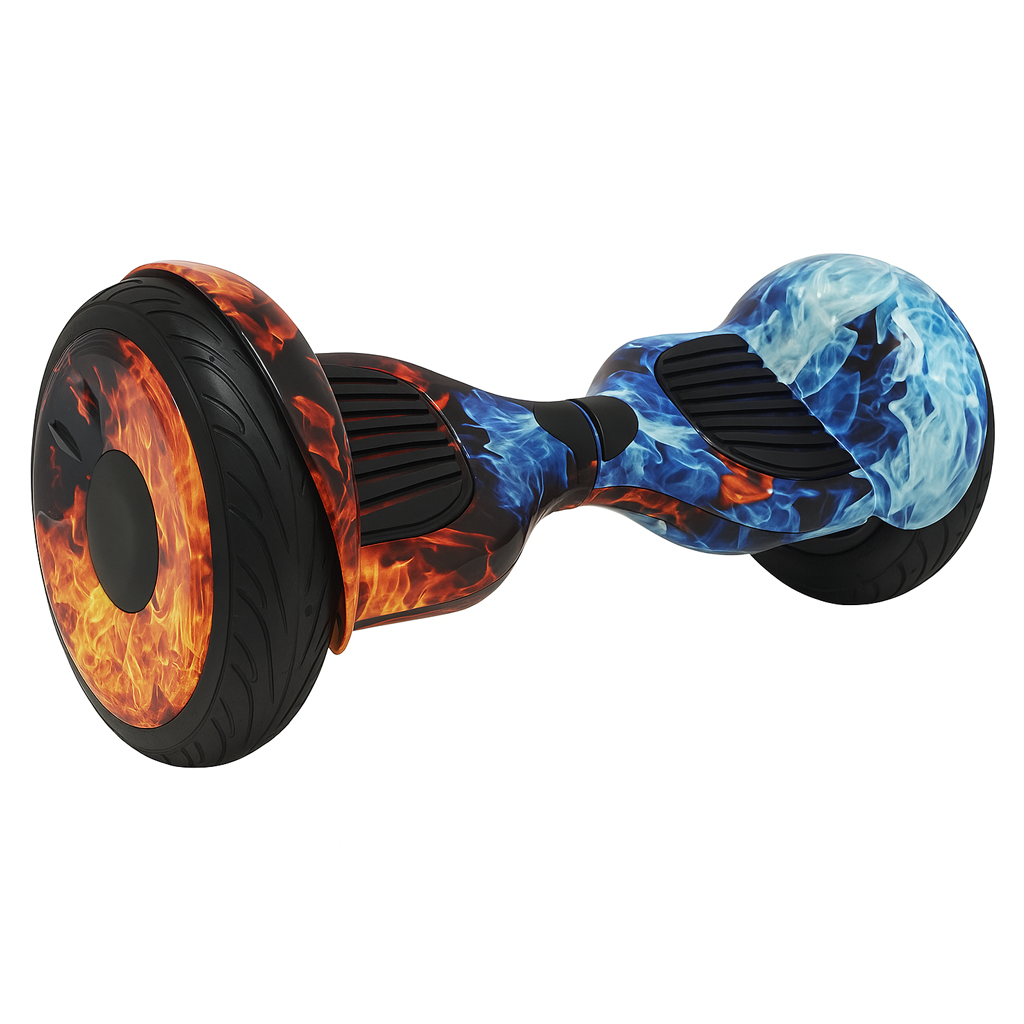 Skate Elétrico Hoverboard 10 Polegadas com Bluetooth - Fogo e Gelo