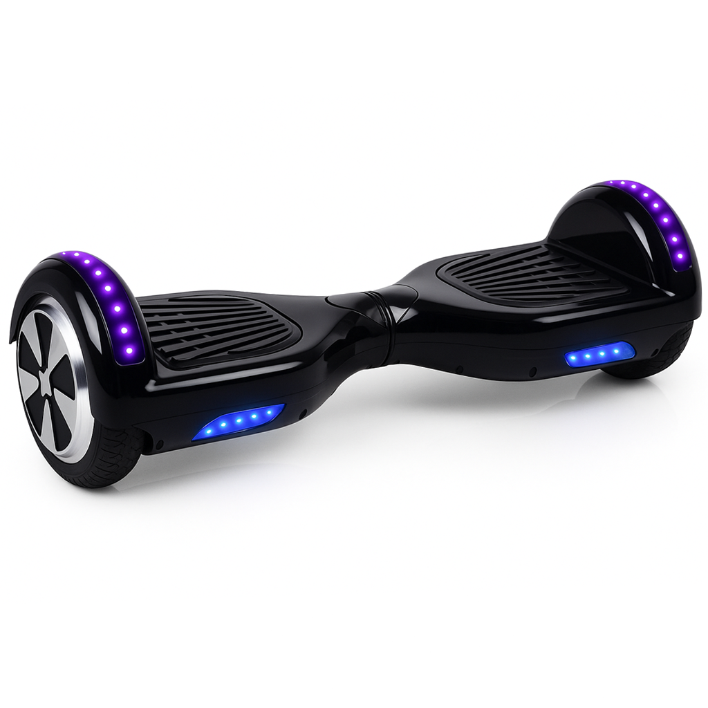 Skate Elétrico Hoverboard 6,5 Polegadas - Estampa Preto e Conexão Bluetooth
