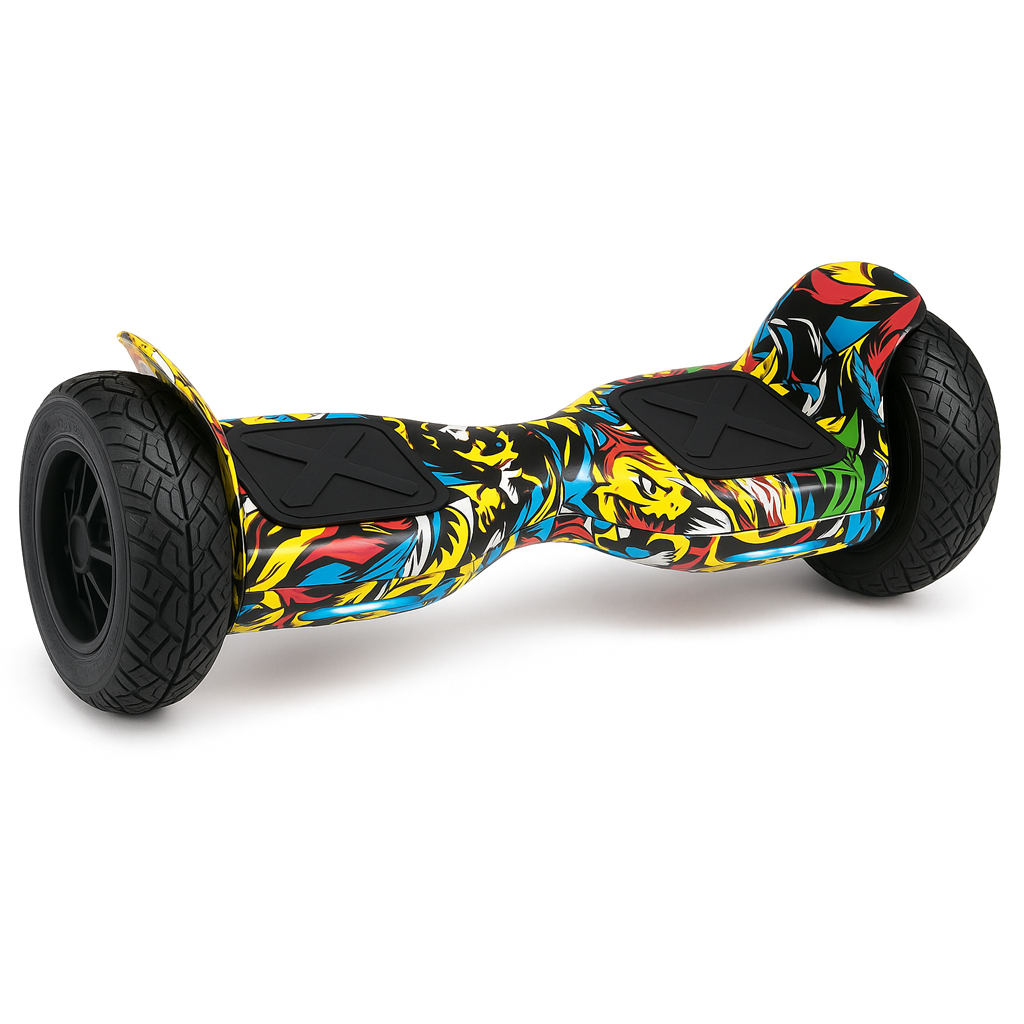 Hoverboard 8,5 Offroad com Bluetooth e LED - Estampa Amarelo Grafitte