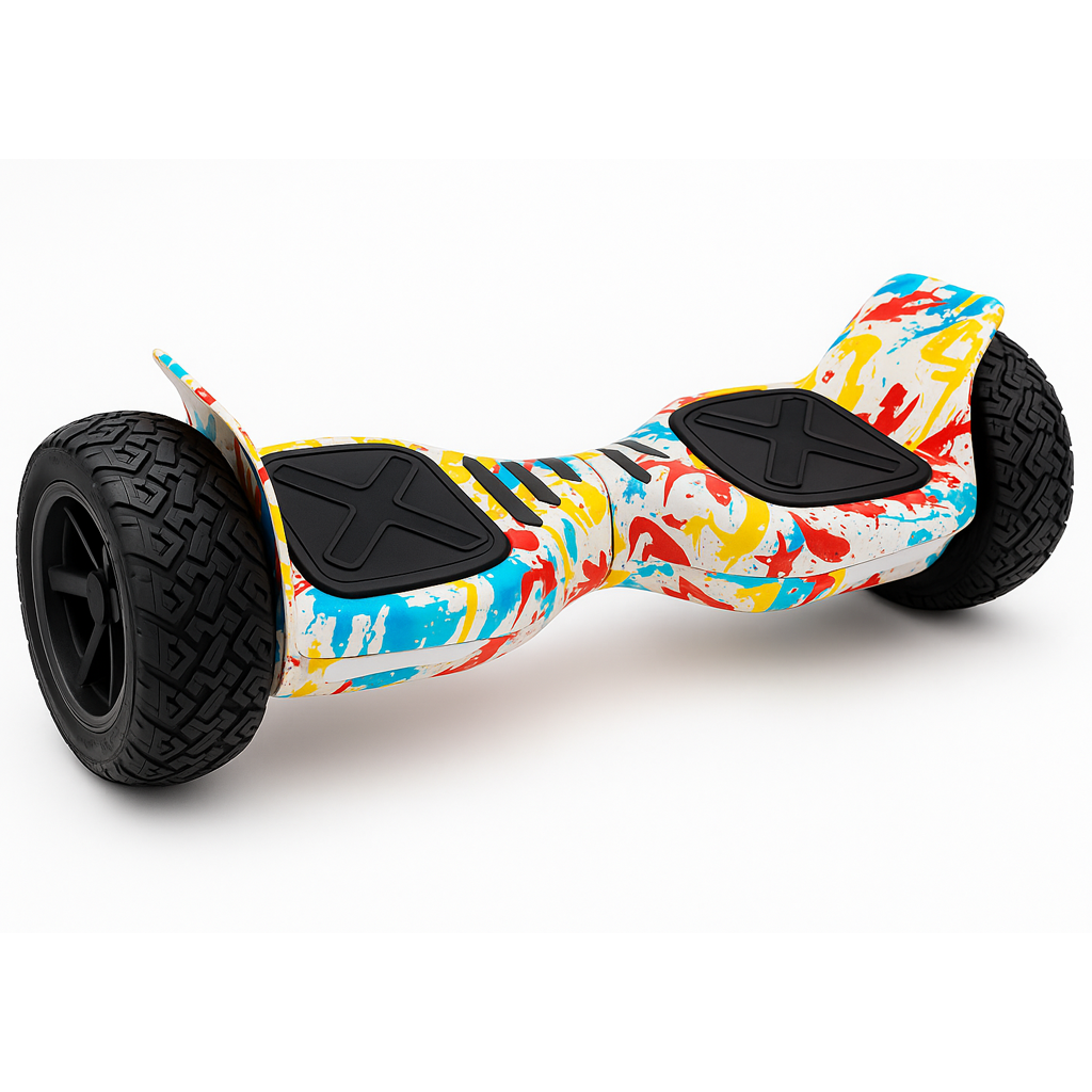 Hoverboard 8,5 Offroad com Bluetooth e LED - Estampa Branco Grafitte